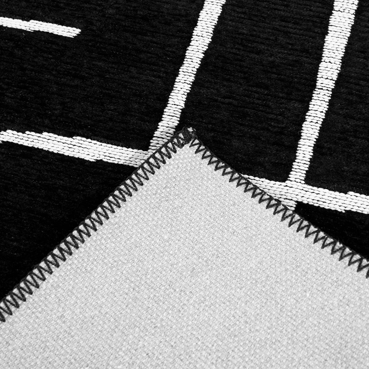 Abstract Lines Outdoor Area Rug Black - Threshold™ - thumbnail 4