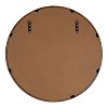 Kate and Laurel Prema Wood Framed Mirror, 28" Diameter, Walnut Brown - 3 of 4
