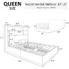 AMERLIFE 3-Piece Bedroom Set, Bed Frame with Nightstands Set of 2 - 3 of 4