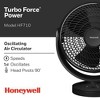 Honeywell HF710 Turbo Force Oscillating Floor Fan Black: Portable Electric Fan for Rooms, Adjustable Tilt, 3 Speeds - 3 of 4