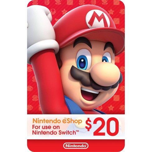 Nintendo eShop Card 20 USD | USA Account digital for Nintendo Switch