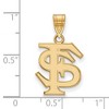 Black Bow Jewelry 14k Yellow Gold Florida State Seminoles NCAA Medium Pendant - 2 of 3