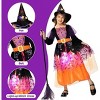 Witch Costume Halloween for Girls Toddler,Light Up Witch Costume Sparkle Witch Dress for Kids Fairy Tale Dress-Up Party - 3 of 4