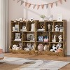 Acekool White Toy Storage Cabinet, 3-Tier Kids Bookshelf with Cubby Organizer, Open Compartments and Tilt Bins for Bedroom or Playroom - 3 of 4