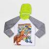 Boys' LEGO Jurassic World 2pc Hooded Pajama Set - Gray - 3 of 4