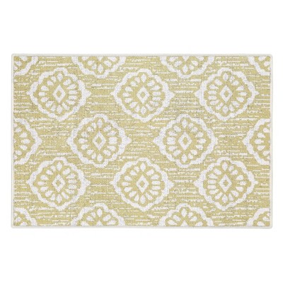 Sussexhome Flower Collection Cotton Heavy Duty Low Pile Area Rug , 2' x 3'
