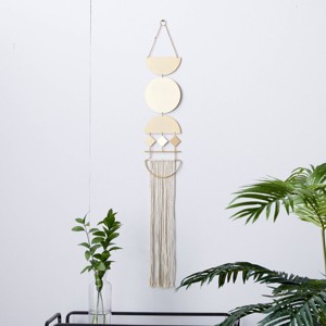 Metal Macrame Wall Decor with Fringe Detailing Gold - Olivia & May: Vintage Iron Art, Vertical Display - 1 of 4