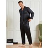 SilkSilky Men's Luxurious Silk Lapel Pajama Set - 2 of 4