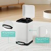 Slim Trash Can, 3.2 Gal/12L Stainless Steel Waste Bins - 4 of 4