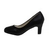 Badgley Mischka Girls Heel Dress Shoes with Rhinestone -Elegant Girls' Pumps, Low Heels, Flower Party, Wedding, Princess (Little Kids/Big Kids) - 2 of 4