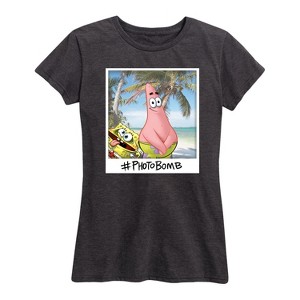 Women's - SpongeBob SquarePants - Photobomb Short Sleeve Graphic T-Shirt - 1 of 4
