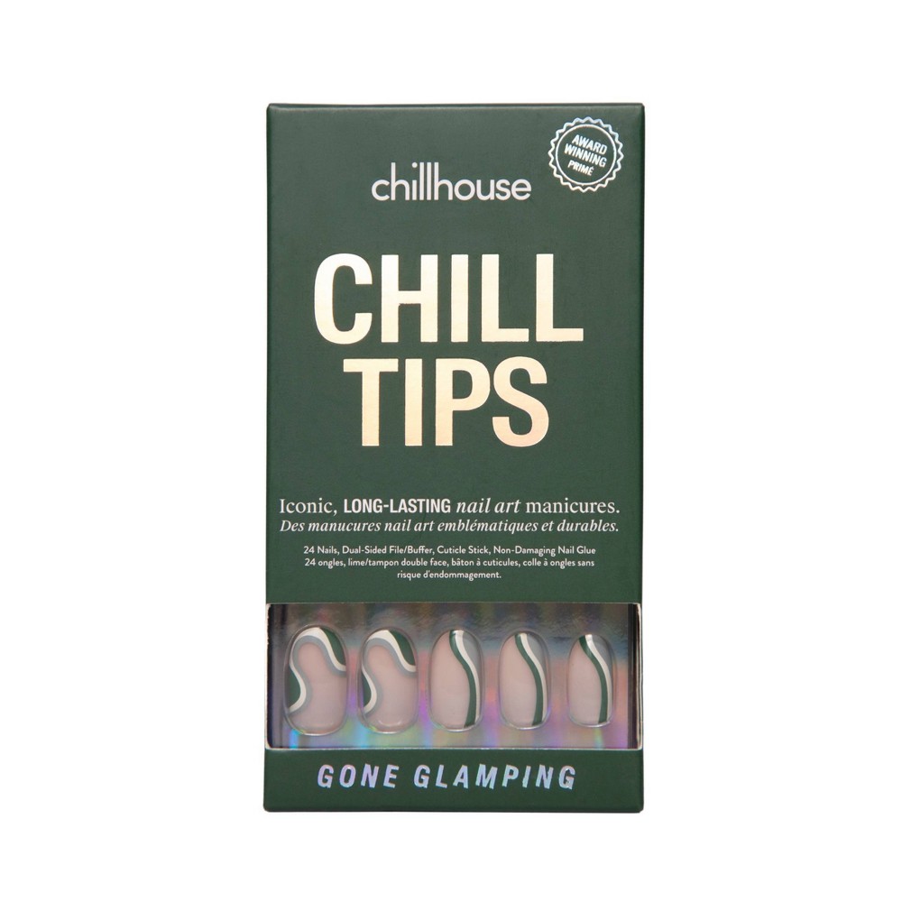 Photos - Manicure Cosmetics Chillhouse Chill Tips Nail Art Press On Fake Nails - Gone Glamping - 24ct