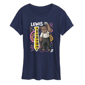 Women's - IF Movie - Lewis Bear Keyboard Tie Short Sleeve Graphic T-Shirt - 1 of 4