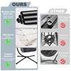 Sapphtopaz Porch Swing Egg Hanging Chair Wicker Woven Swing Hanging Hammock Chair with Cushions and Stand for Indoor, Garden, Terrace, Backyard - 3 of 4