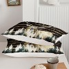 Boersma Deer Comforter Sets for Boys Kids Teens American Flag Camo Bedding Sets, Full SizeWestern Farmhouse Wild Animal Quilt Black White Home Decor - 4 of 4