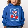 The Juniper Shop Patriotic Cherries Checkered Toddler Hoodie - 3 of 4