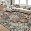 2'x6' Washable Hallway Runner Rug, Vintage Medallion Distressed, Foldable Low Pile, Ideal for Bedroom, Living Room, Laundry Room, Brown - 2 of 4