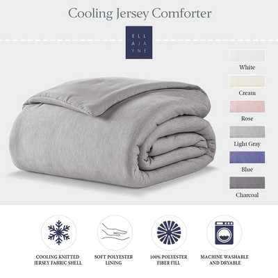 Twin Light Grey Down-Alternative Cooling Comforter