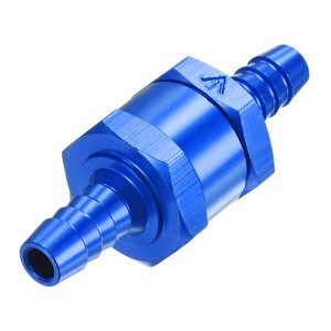 Unique Bargains Aluminum Alloy Durable Non Return One Way Check Valve Blue - 1 of 4