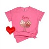 Love Cursive Cupcakes Coquette - Women's Garment Dyed Graphic T-Shirt - 2 of 4