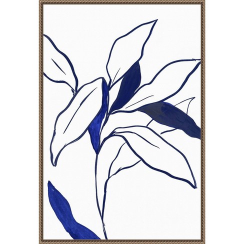 Amanti Art Indigo Lily Flower By Pi Studio Framed Wall Art Print : Target