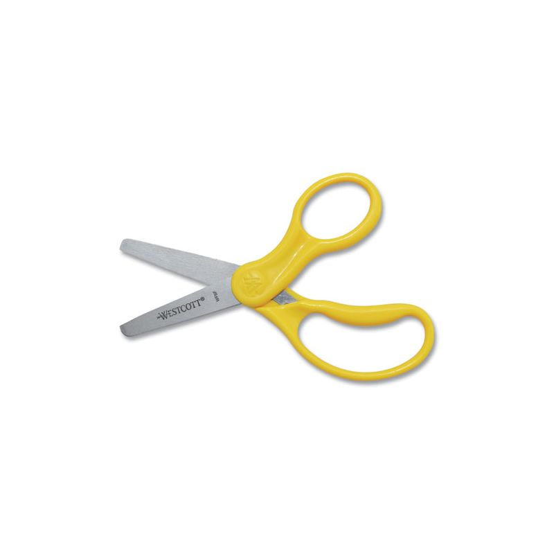 Westcott For Kids Scissors, Blunt Tip, 5" Long, 1.75" Cut Length, Randomly Assorted Straight Handles, 5 of 7