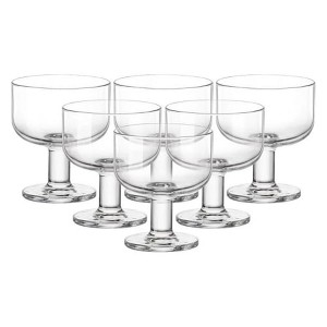 Bormioli Rocco Hosteria Stackable Dessert Cups - Set of 6, Tempered Glass Bowls - 8 Oz. Serving Dishes with Wide Mouth, 3.4” x 3.9” - Made in Italy - 1 of 4