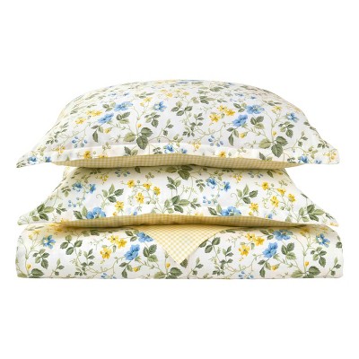 Meadow Floral Twin Cotton Duvet Cover and Sham Set