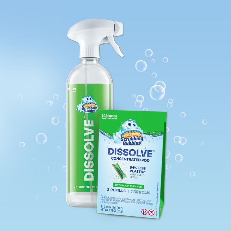 Scrubbing Bubbles Dissolve Bathroom Cleaner Pods Refill - 0.28oz/2ct, 3 of 15