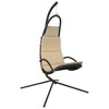 vidaXL Garden Swing Chair with Cushion Cream Oxford Fabric and Steel - 2 of 4