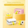 JADENS 2-Inch Round Thermal Sticker Labels – Self-Adhesive, Waterproof, 750 Labels/Roll (Yellow) - 3 of 4
