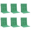 vidaXL Garden Lowback Chair Cushions 6 pcs Green 39.4 in.x19.7 in.x1.2 in. Oxford Fabric - 3 of 4