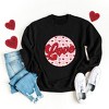 Simply Sage Market Women's Graphic Sweatshirt Retro Love Checkered Circle - 3 of 4