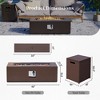42-inch Outdoor Rectangular Fire Pit Table Propane for Outside Patio with Tank Cover - 3 of 4
