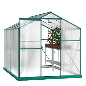 Akoasm 99.8 in. W Heavy-Duty Walk-In Plant Nursery Greenhouse for Backyards & Outdoor-Green - 1 of 4