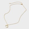 14K Gold Dipped Crystal and Mother of Pearl Circle Spinner Initial Necklace - A New Day™ - 3 of 4