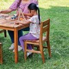 Guidecraft Acadia Kids Outdoor Chairs Set of 2: Kids Wooden Chair w/ 14 in Seat Height | Montessori Furniture for Outdoor Classroom, Backyard, Patio - 3 of 4