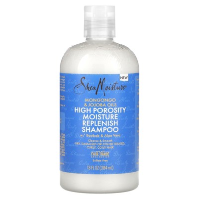 SheaMoisture High Porosity Moisture Replenish Shampoo, Mongongo & Jojoba Oils, 13 fl oz (384 ml)