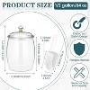 4 Pcs Plastic Candy and Cookie Jars with Lids Clear, Airtight Apothecary Storage 64 oz - 2 of 4