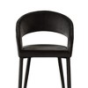 Best Master Furniture,Jacques Velvet Black Dining Chairs (Set of 2) - 2 of 3