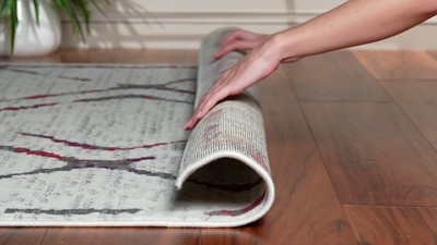 Ivory and Grey Geometric Hand-knotted 8' x 10' Area Rug