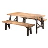 PAGED Patio Dining Set Wood Outdoor Table and Chairs All Weather Use for Outdoor, Garden, Poolside, Yard - 4 of 4
