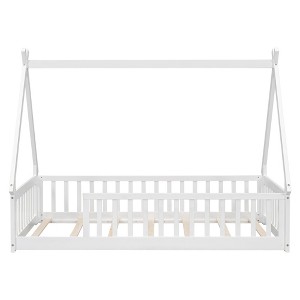 YOOCOZZ Twin Size Tent-shaped Bed with Safety Guardrails - 1 of 4