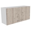 VYNXARIA 19" Wall Cabinet with Two Doors and Two Internal Shelves in White and Light Gray ¨C Perfect for Kitchen Storage - 3 of 4