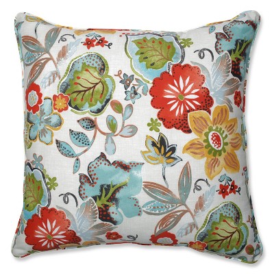 Outdoor/Indoor Alatriste Ivory Floor Pillow - Pillow Perfect