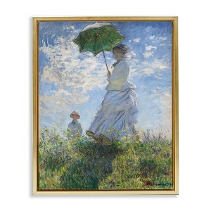 Stupell Industries Woman with a Parasol Classic Claude Monet Painting Black Floater Framed Canvas Wall Art - 1 of 4