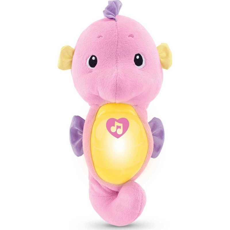 Fisher-Price Soothe N&#39; Glow Crib Toy - Seahorse Pink, 1 of 7