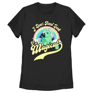 Women's My Little Pony St. Patrick's Day I Don't Need Luck I'm Magical T-Shirt - 1 of 4