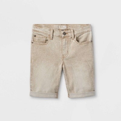 jean khaki shorts