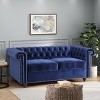 Brinkhaven Modern Glam Tufted Velvet Loveseat with Nailhead Trim - Christopher Knight Home - 2 of 4